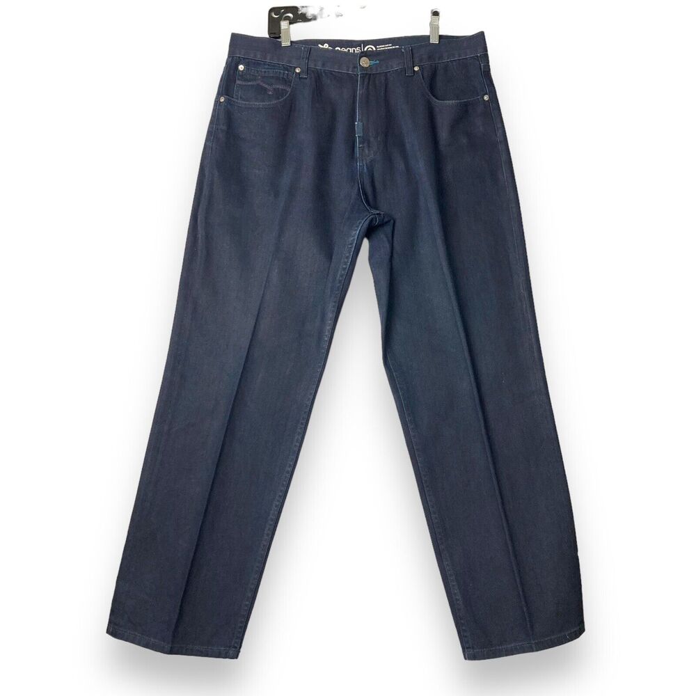 LRG Lifted Research Group C47 Baggy Jeans 38x32 Dark Indigo Y2K 2000s Skate